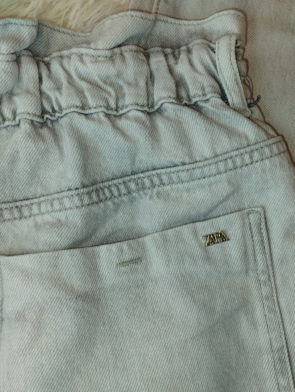 Zara Baggy Paper-bag Jeans Size 10 - Picture 7 of 13